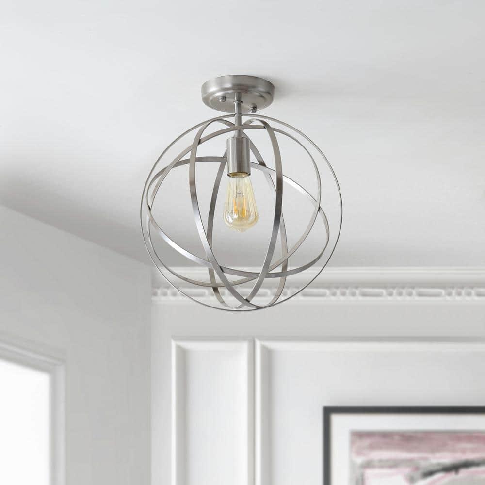 Alma 13" Metal LED Flush Mount, Nickel