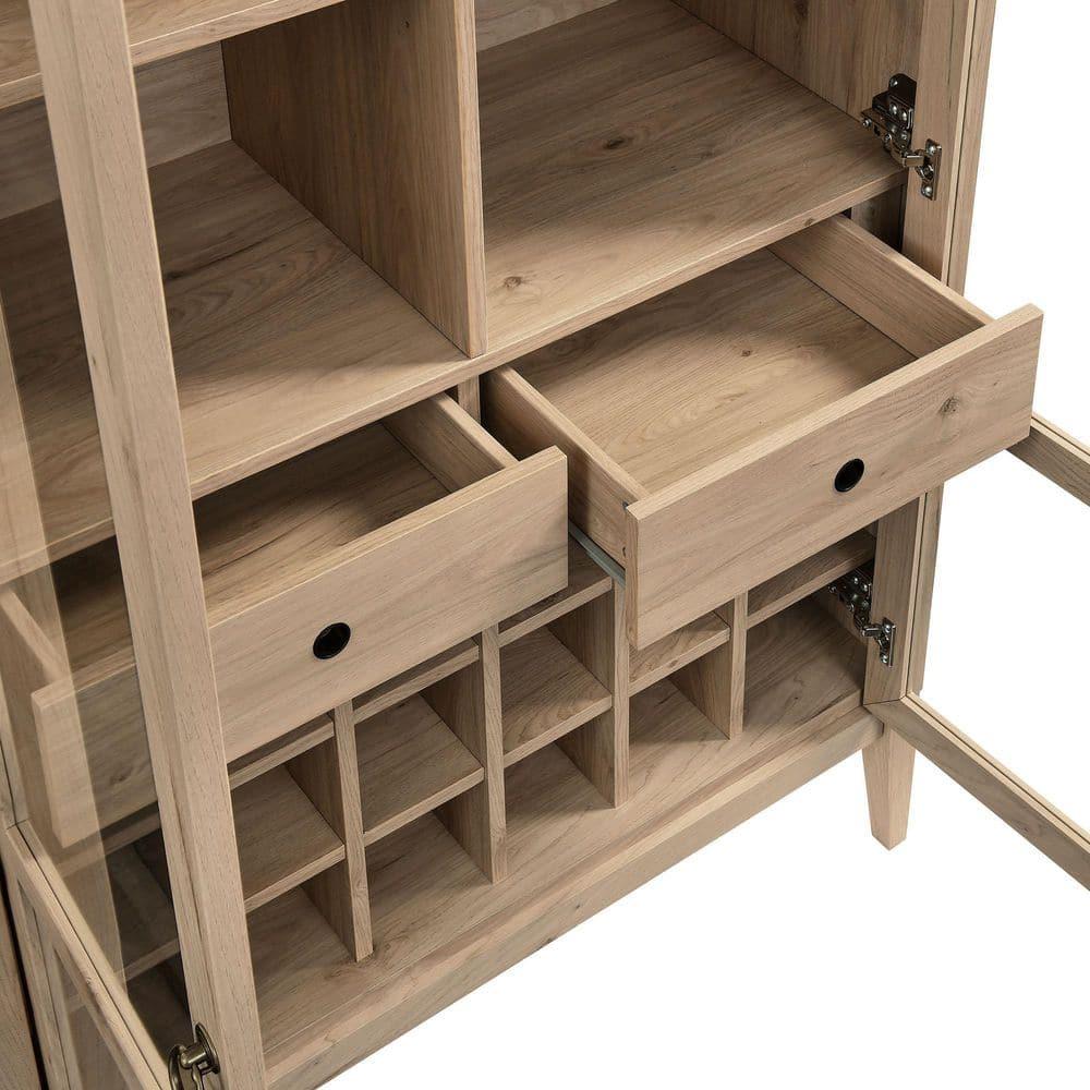Modway Nolan Arched Bar Cabinet in Light Oak