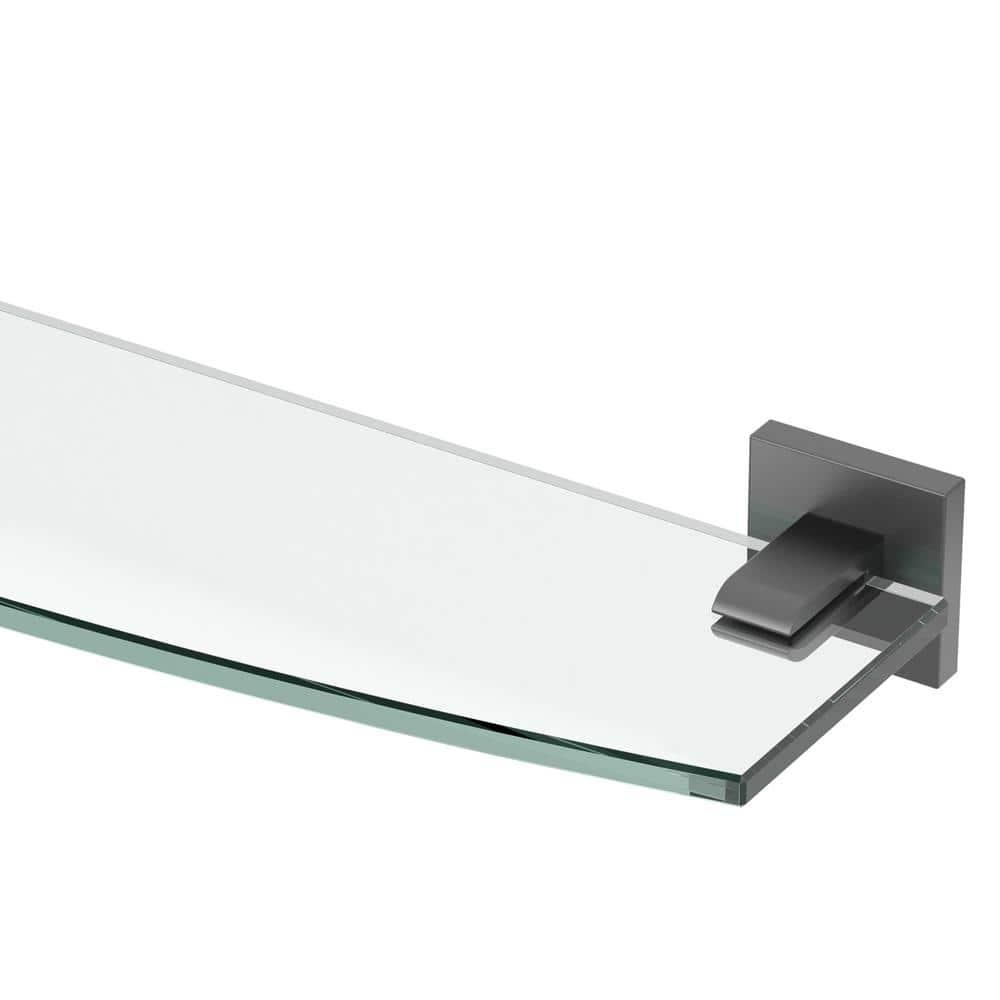 Elevate Wall Mount Glass Shelf | Tempered Curved Glass Shelf