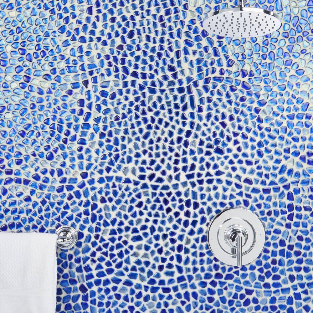 Bond Tile Fractal Pebble 11.88 in. x 11.88 in. Polished Glass Wall Mosaic Tile (0.98 Sq. Ft. / Each)