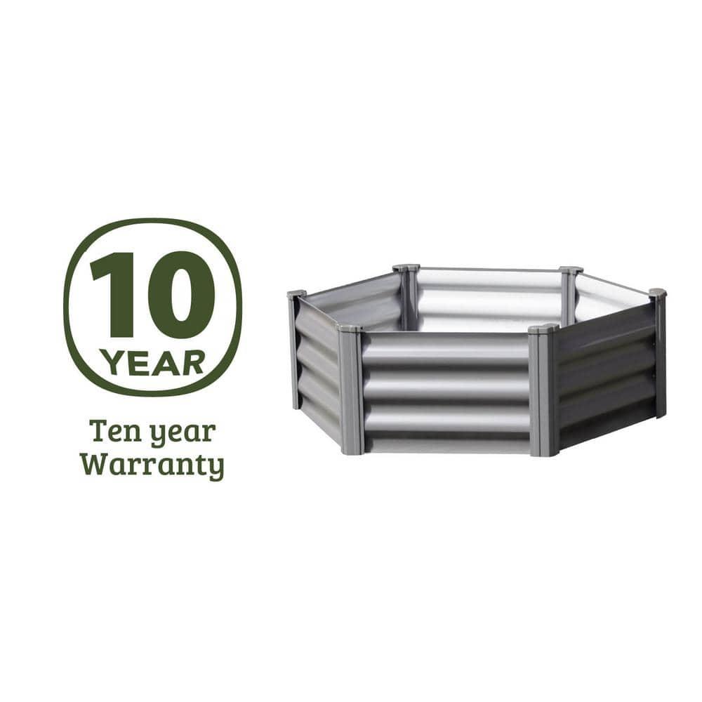 The Organic Garden Co Hakea 3.28' x 3.28' Metal Hex Garden Bed