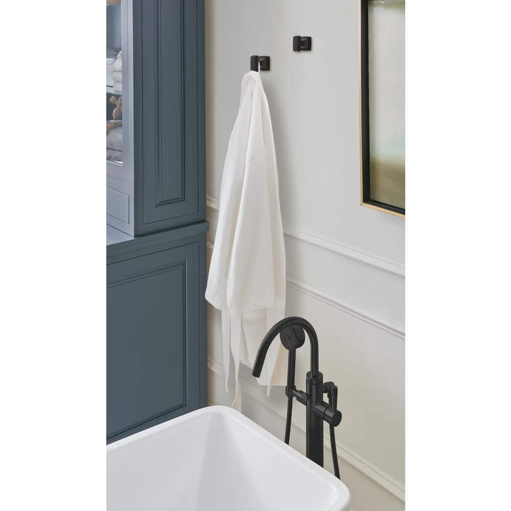 Amerock Revitalize Matte Black Single Prong Robe Hook