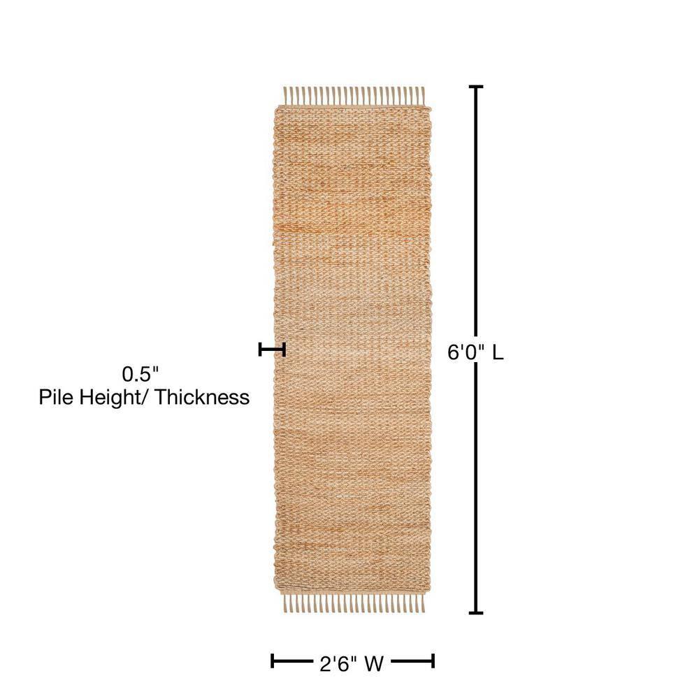 Uma Natural Fiber Hand Woven Jute Solid Color Rug