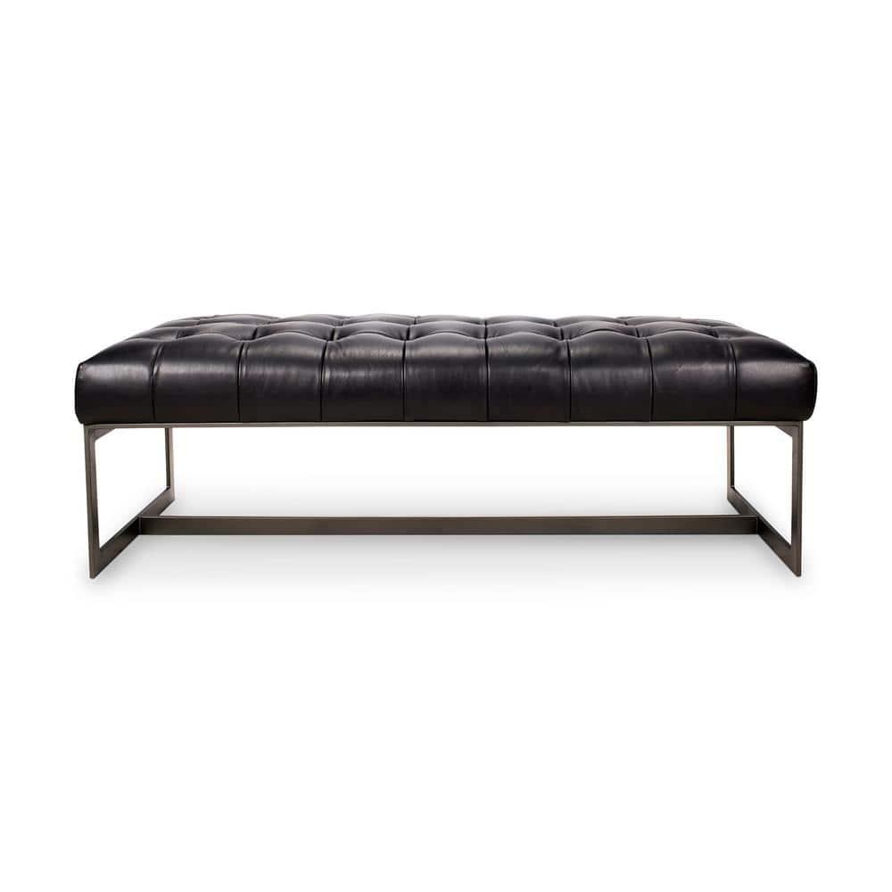 Moe's Home Collection Wyatt Leather Bench