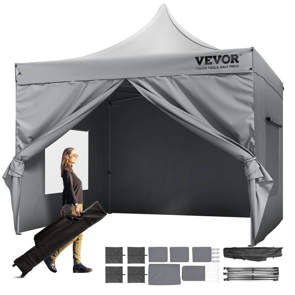 Stellweilan Tessberg 10x10 FT Pop up Canopy with Removable Sidewalls, Instant Canopies