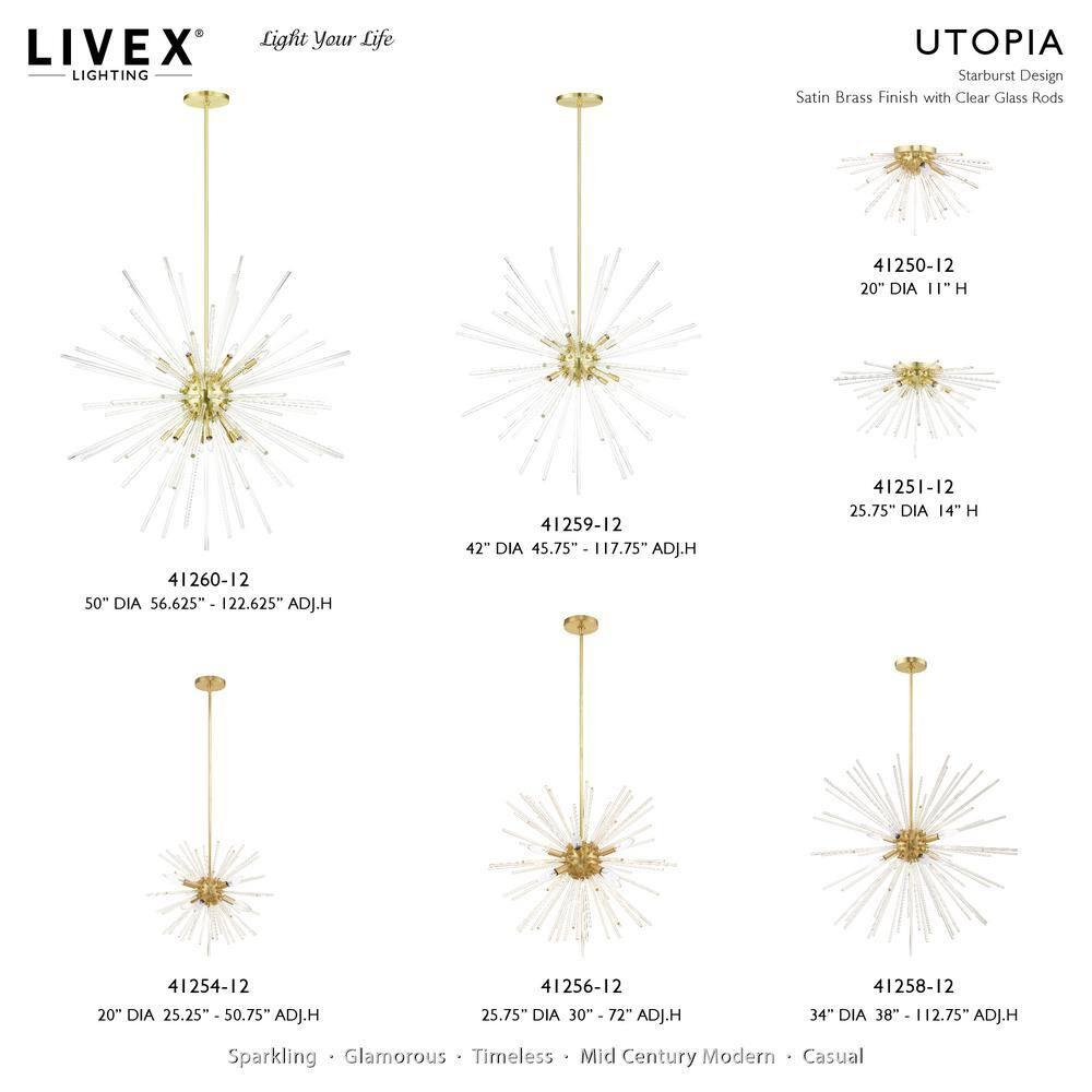 Livex Lighting Utopia 8 - Light Chandelier in  Satin Brass