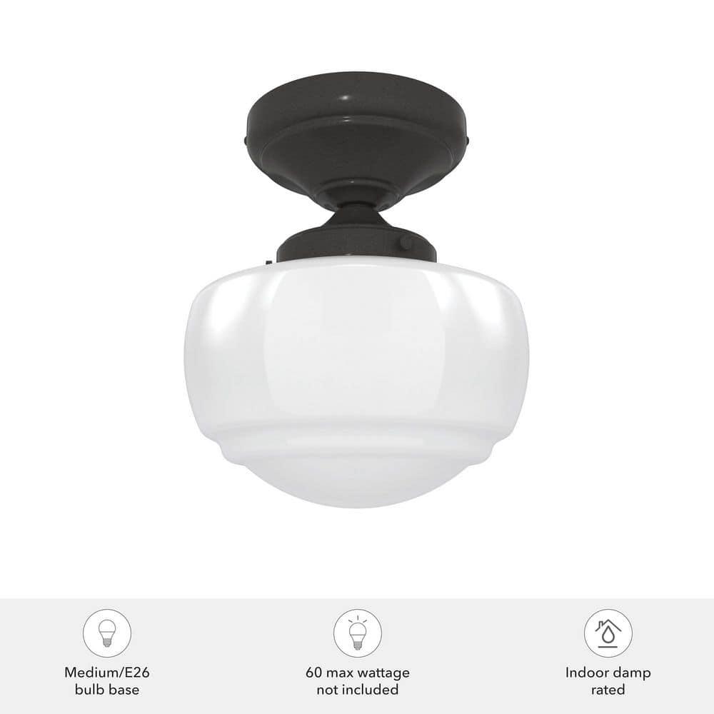 Hunter Saddle Creek 1 Light Mini Flush Mount Ceiling Light Fixture