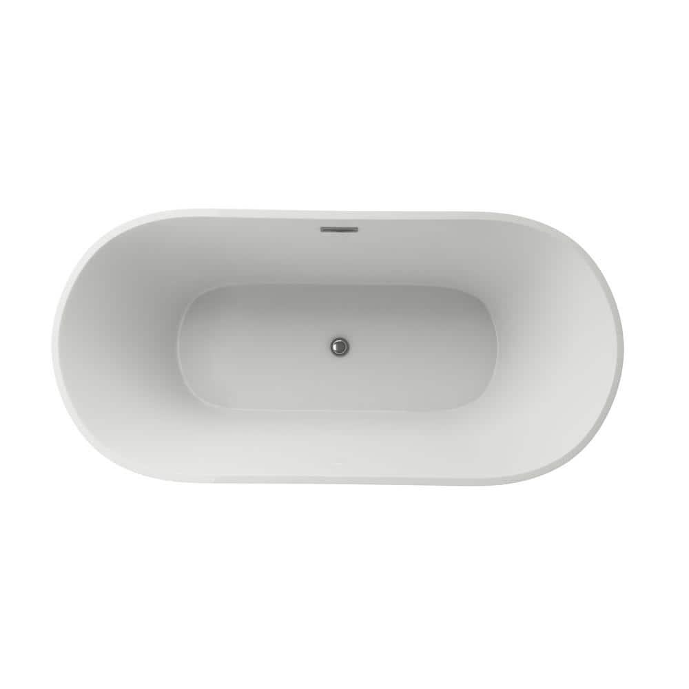 Contemporary-Modern 67'' x 32'' Freestanding Soaking Acrylic Bathtub