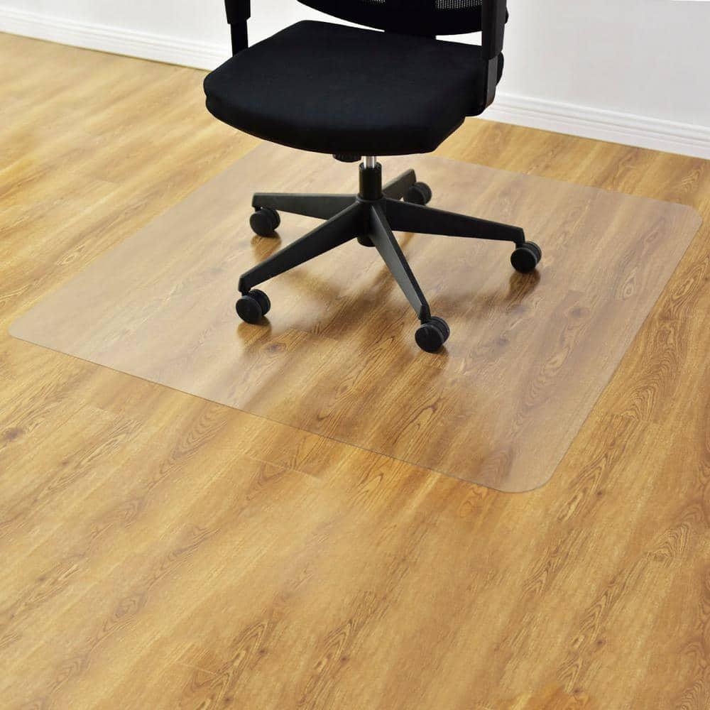 Costway 47'' x 47'' PVC Chair Floor Mat Home Office Protector for Home Office