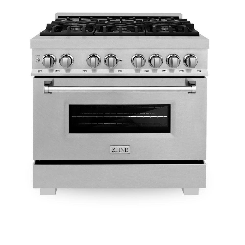 ZLINE ZLINE 36 in. Legacy Dual Fuel Range in Satin Stainless Steel w/ Door RAS-SN-36
