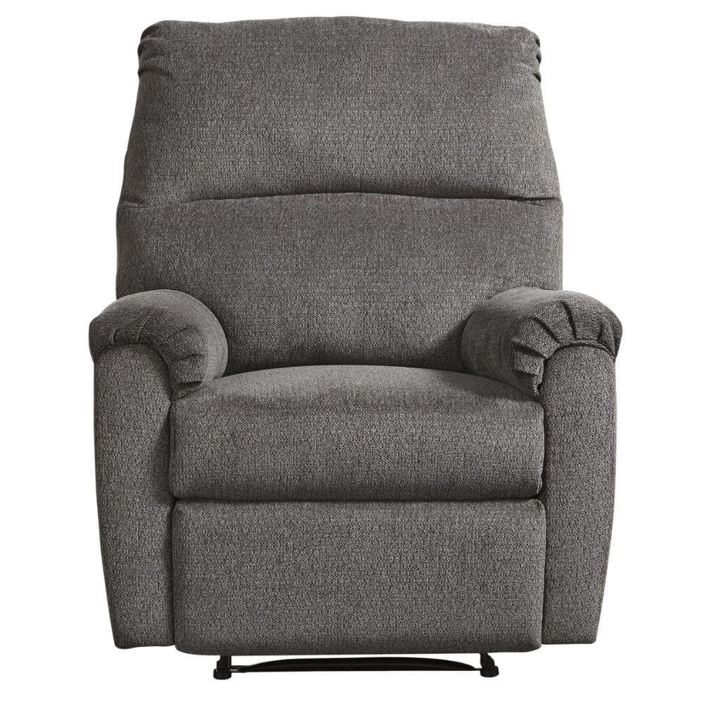 Signature Design by Ashley Nerviano Zero Wall Recliner in Gray