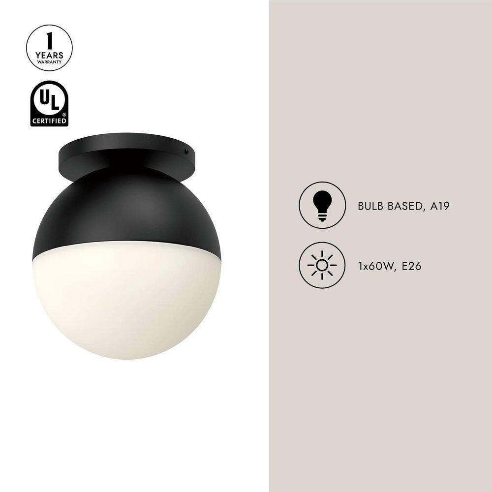 Monae Single Light Glass Flush Mount