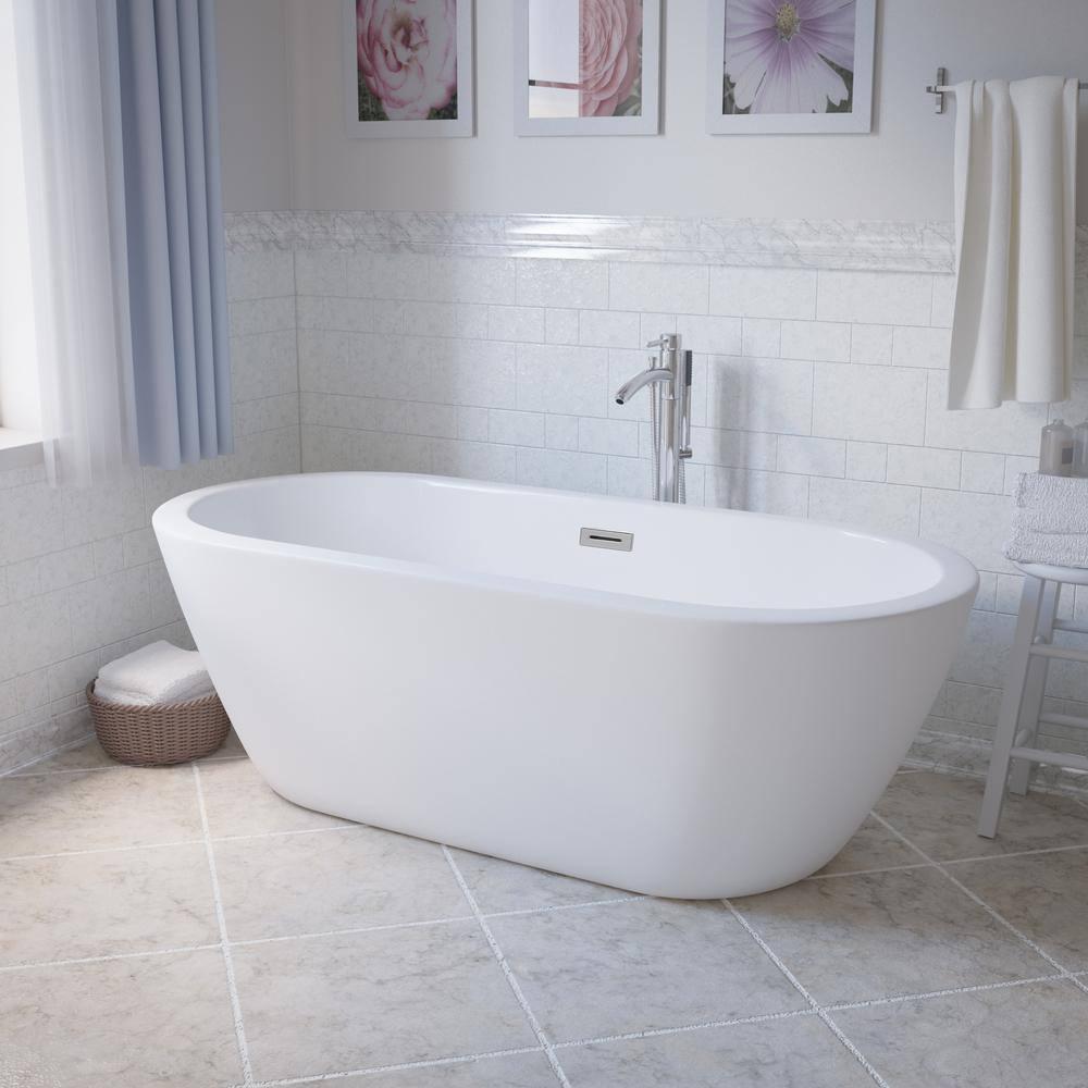 Wyndham Collection WCOBT100272 Soho 72'' x 31'' Freestanding Soaking Acrylic Bathtub