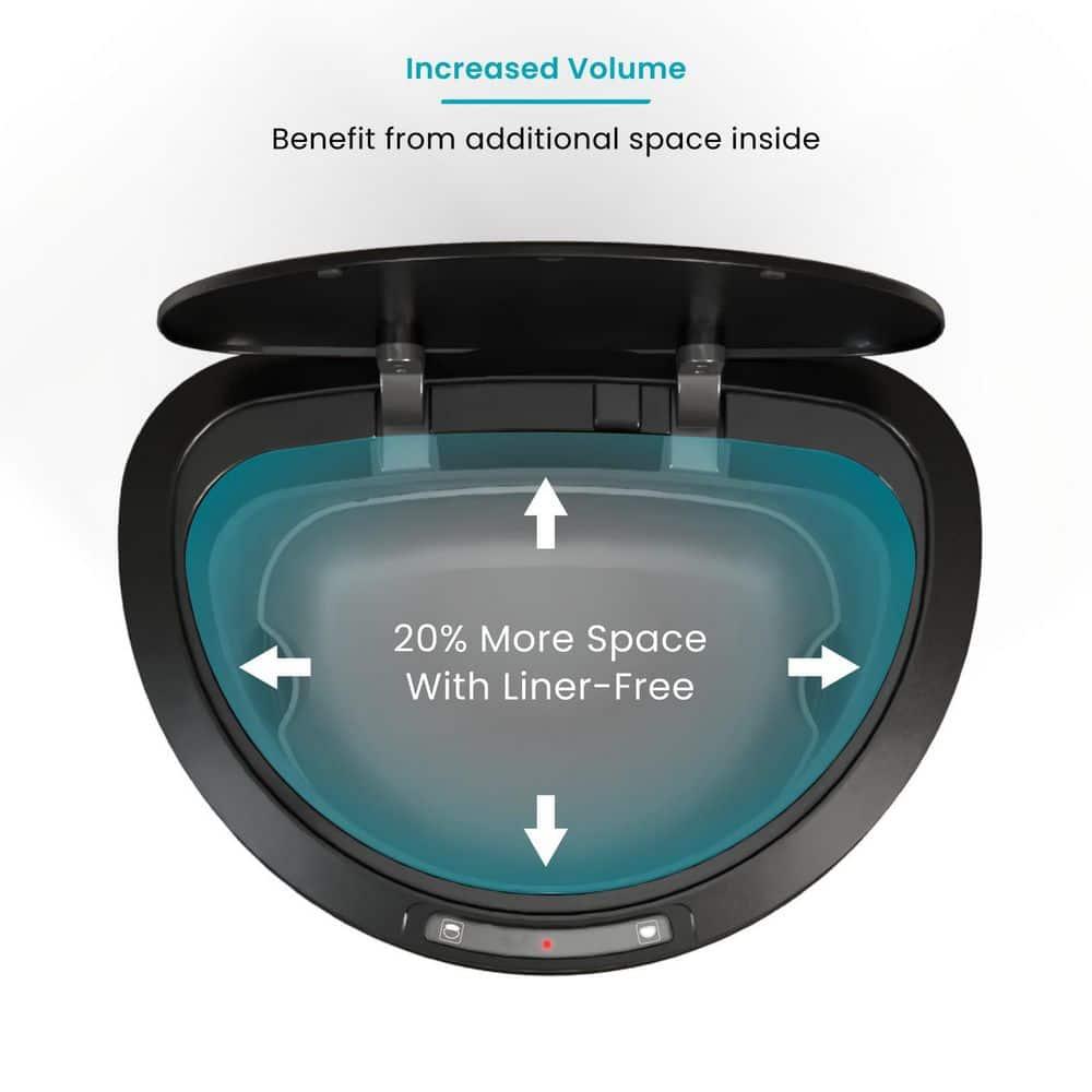 Home Zone Living 13 Gallon Automatic Trash Can With Motion Sensor, Black