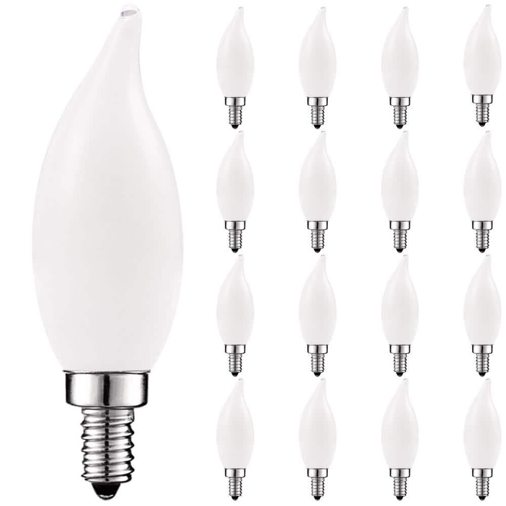 5 Watt (60 Watt Equivalent), CA11 LED, Dimmable Light Bulb, Warm White (2700K) E12/Candelabra Base