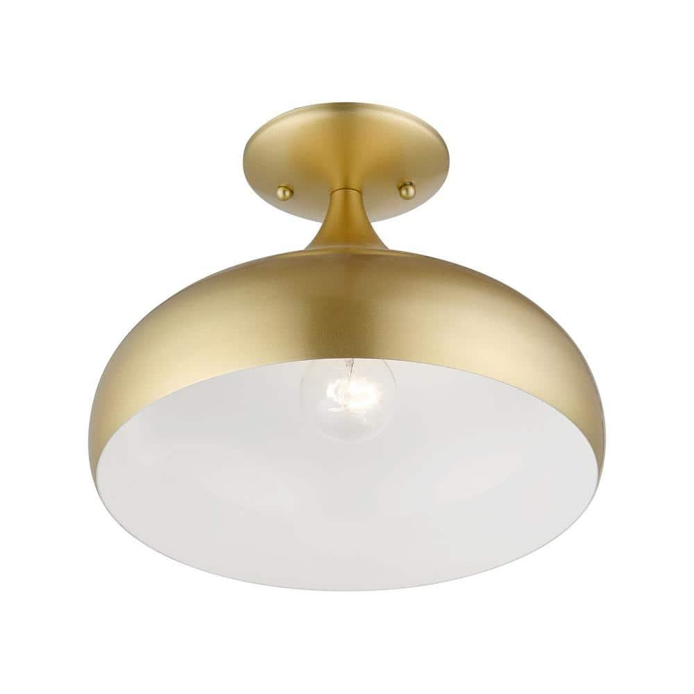 Livex Lighting Amador 1 - Light Semi-Flush Mount in  Soft Gold