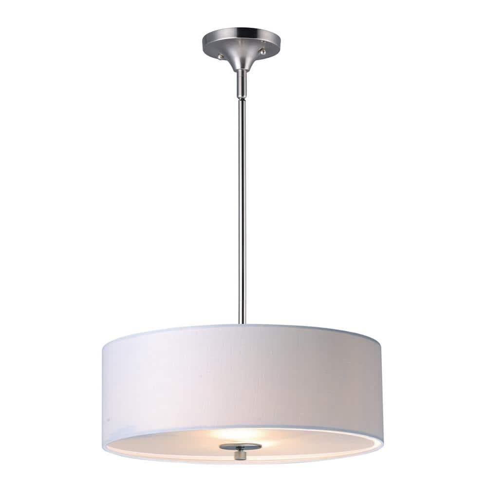 Bongo 3-Light Pendant & Semi-Flush Mount, Satin Nickel