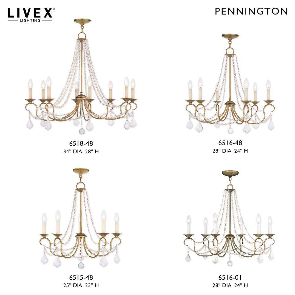 Livex Lighting Pennington 5 - Light Chandelier in  Antique Gold Leaf
