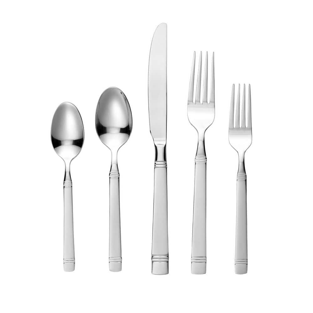 Lorren Home Trends Lorren Home Trends 45 Piece Stainless Steel Flatware Set, Service for 8, Dishwasher Safe