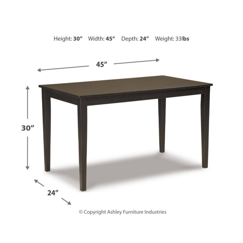 Signature Design by Ashley Contemporary Kimonte Dining Table, Dark Brown