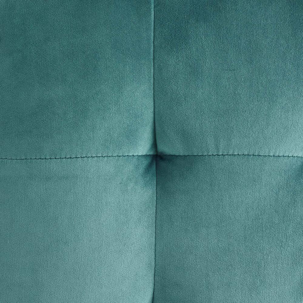 Contour Cube Velvet Ottoman Teal - Modway: Modern Square Footstool, No Assembly, Wood Frame