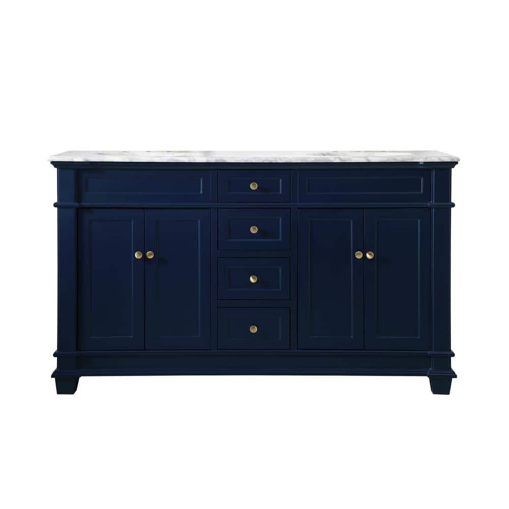 Etta Avenue™ Lydie 60'' Double Bathroom Vanity with Marble Top