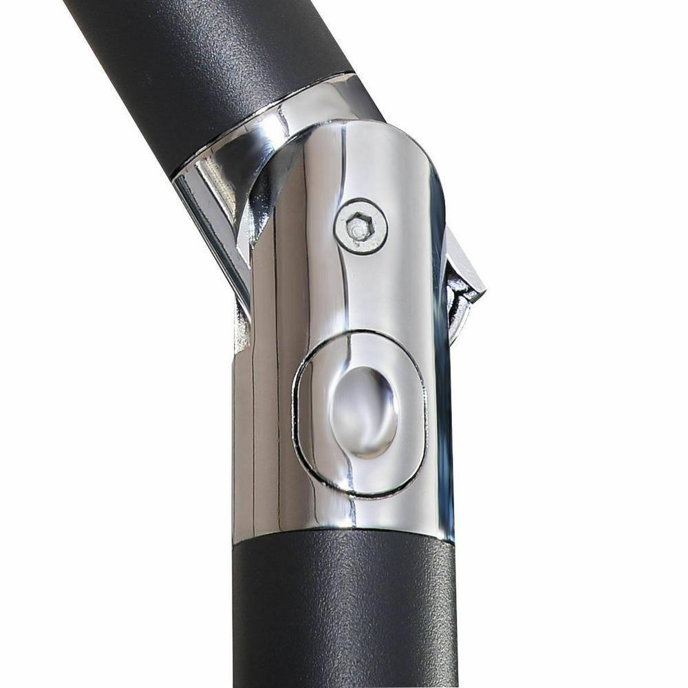 Costway 10ft Patio Solar Umbrella LED Patio Market Steel Tilt w/ Crank Outdoor Beige