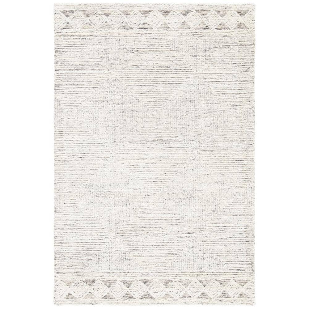 Abstract ABT349 Hand Tufted Area Rug - Ivory/Grey - 3'x5' - Safavieh .