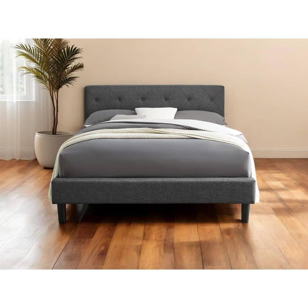 Monticello Bed, Gray, King Size - 87.6 x 80.6 x 40.95 in.