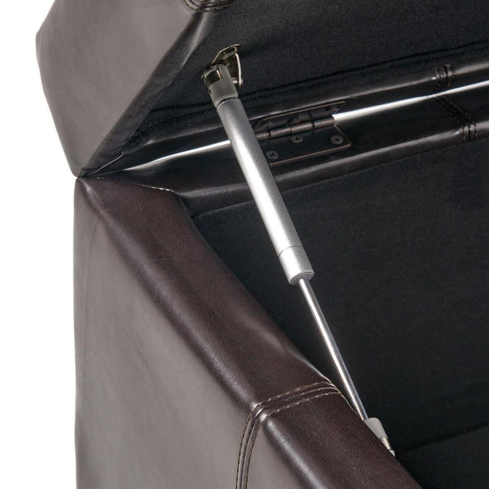 Richmond Bonded Leather Storage Ottoman Espresso: Coffee Table & Seating - Christopher Knight Home