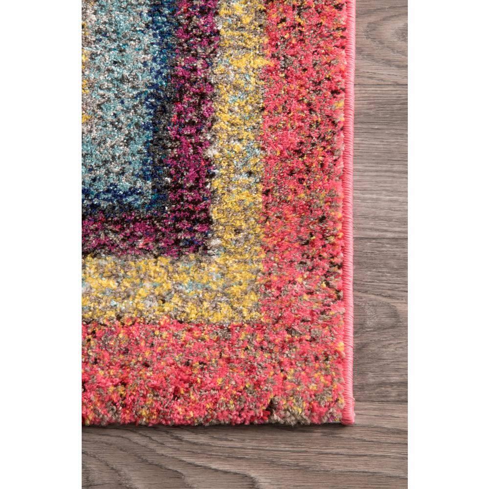 2'6"x10' Hargis Labyrinth Runner Rug Yellow - nuLOOM: Geometric Vintage Indoor Runner, Low Pile, Polypropylene