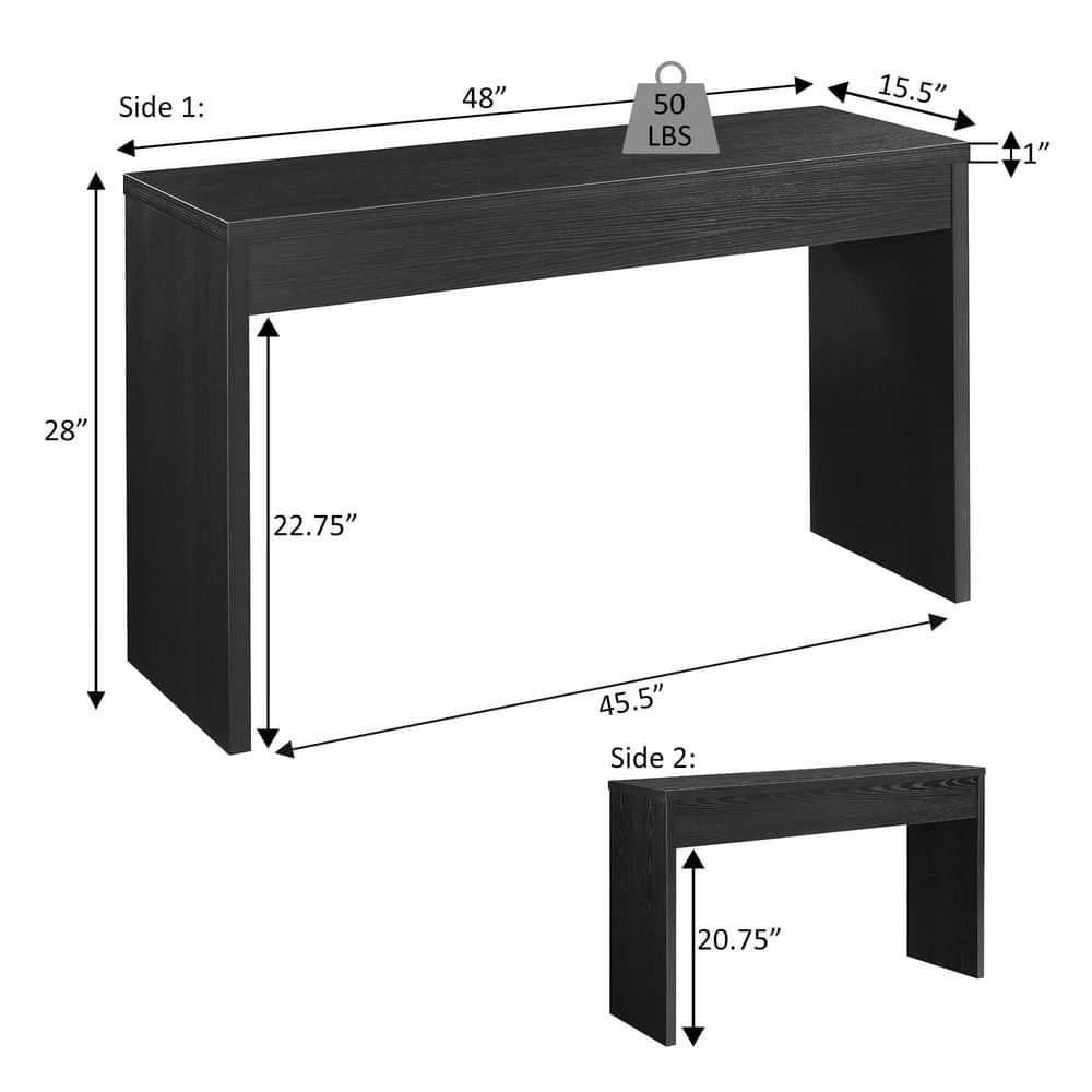 Convenience Concepts Northfield Hall Console Table/Desk, White Faux Marble