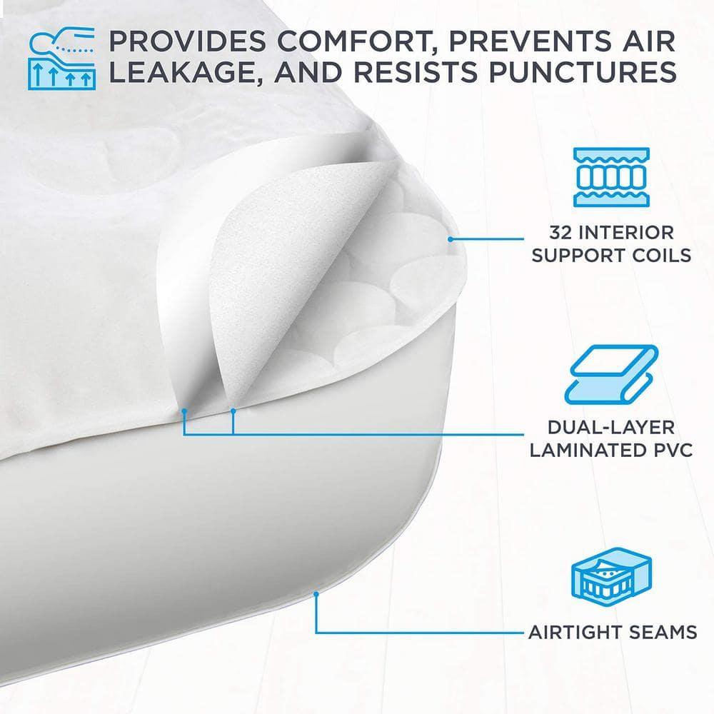 Ivation Twin Air Mattress with Built In Pump & Deflate Defender Twin