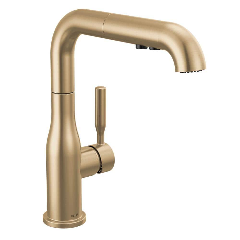 Delta Almari Pull-Out Sprayer Kitchen Faucet, Single Handle Kitchen Sink Faucet 16943-CZ-DST