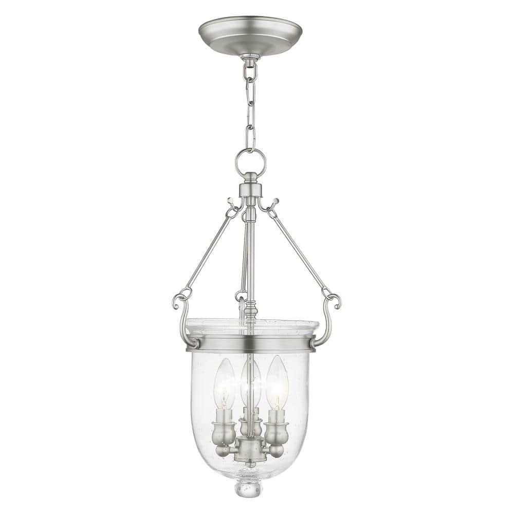 Livex Lighting Jefferson 3 - Light Chandelier in  Brushed Nickel