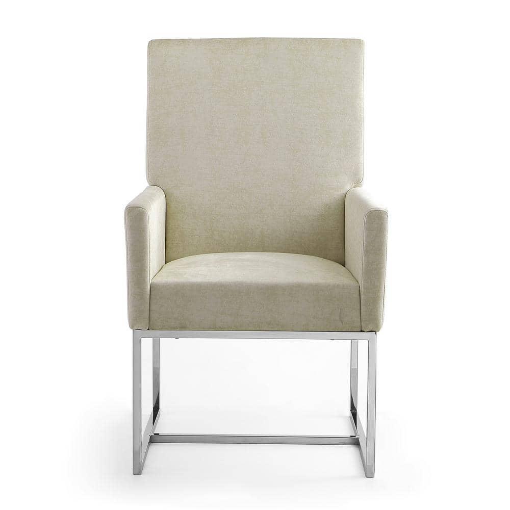Orren Ellis Bejarano 18.9'' H Velvet Upholstered Metal Armchair