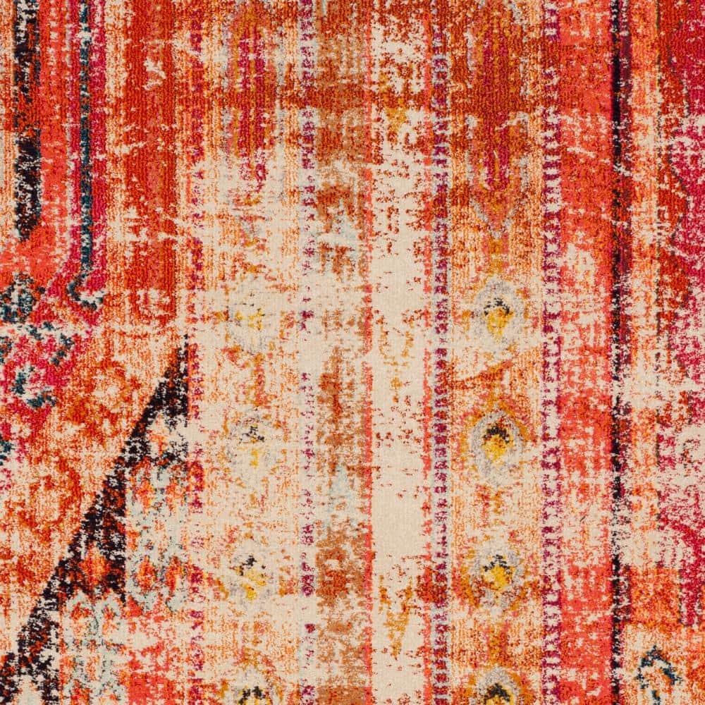Monaco MNC222 Power Loomed Indoor Area Rug - Orange/Multi - 6'7"x9'2" - Safavieh.
