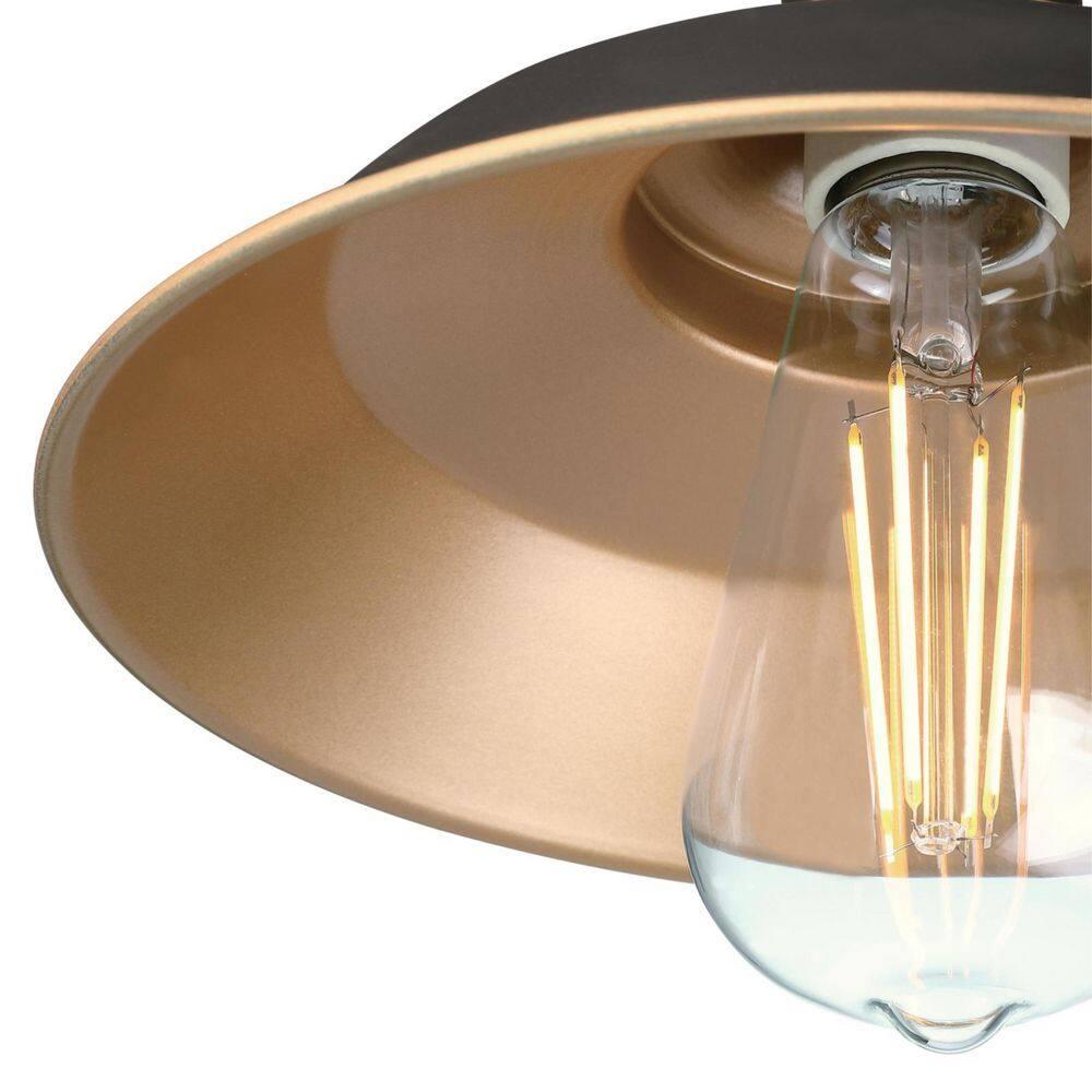 Westinghouse Westinghouse Lighting 6129200 Iron Hill Vintage-Style Three Light Indoor Chandelier/Semi-Flush Mount Ceiling Fixture, Oil-Rubbed Bronze Finish with Highlights