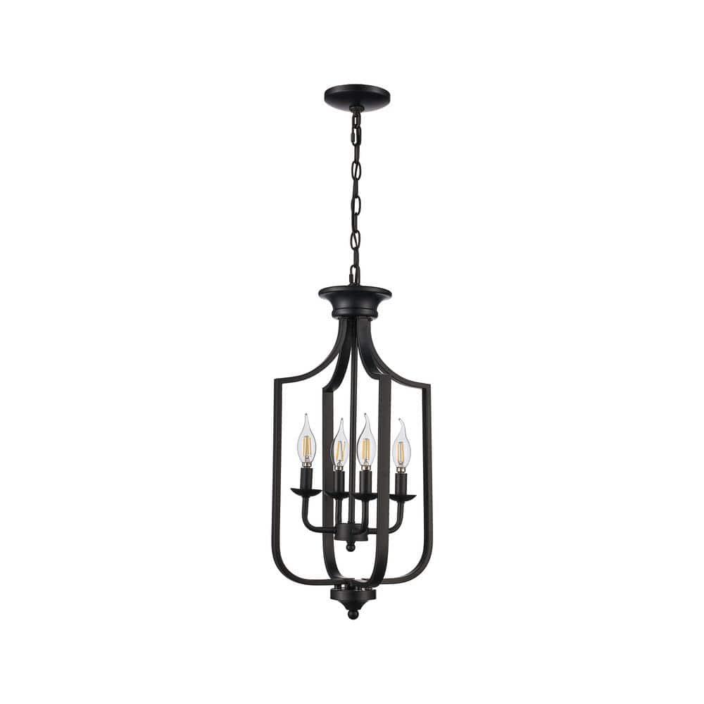 Trans Globe Lighting 11214 Hillcrest 4 Light 12" Wide Pendant - Black