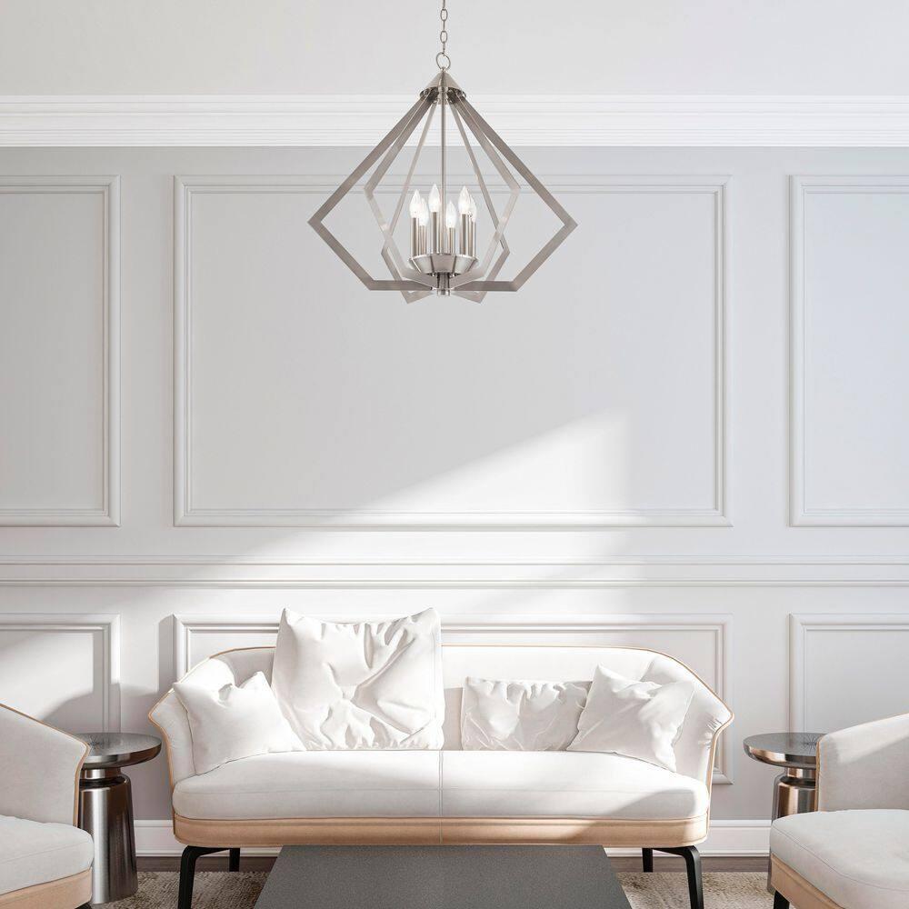 Livex Lighting Prism 6 - Light Chandelier in  Brushed Nickel