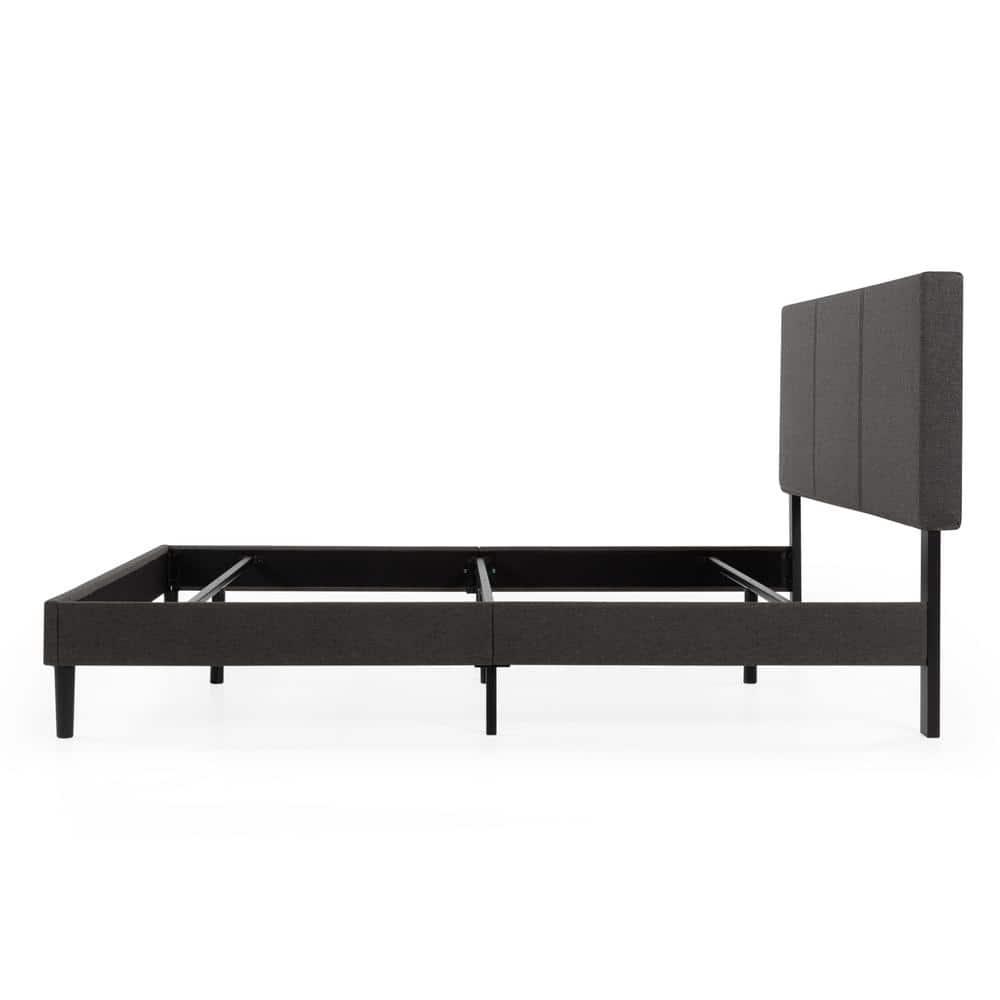King Cambril Upholstered Bed Frame Gray - Zinus