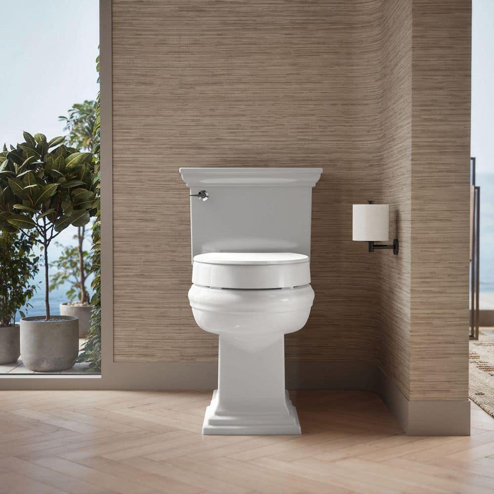 Hyten Elevated Toilet Seat with Quiet-Close Lid and Seat and Grip-Tight Bumpers