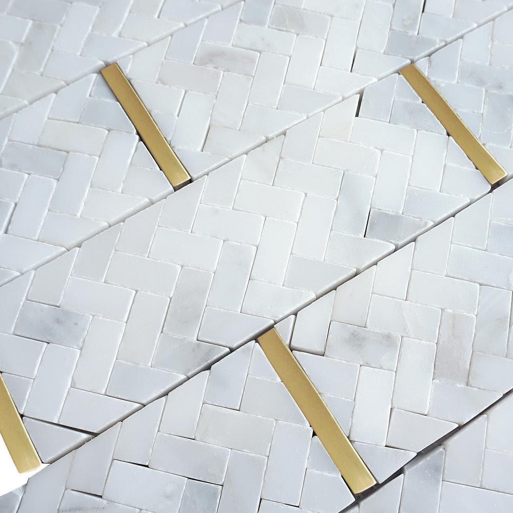 Natural 3" x 3" Natural Stone Brick Joint Mosaic Wall Tile