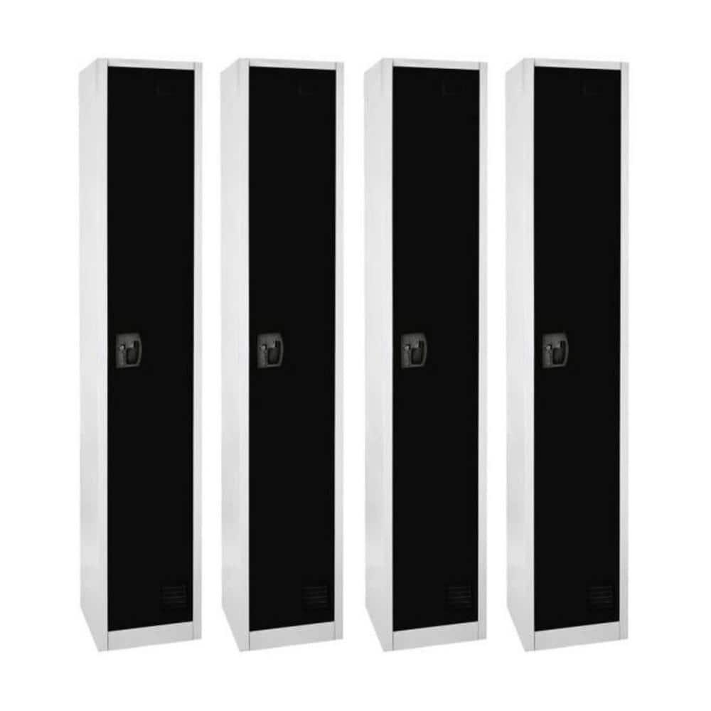 AdirOffice 12'' Wide Steel 1-Tier School and Gym Locker (Set of 4)