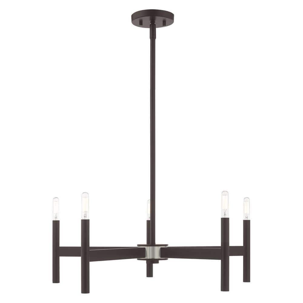 Livex Lighting Copenhagen 5 - Light Chandelier in  Bronze