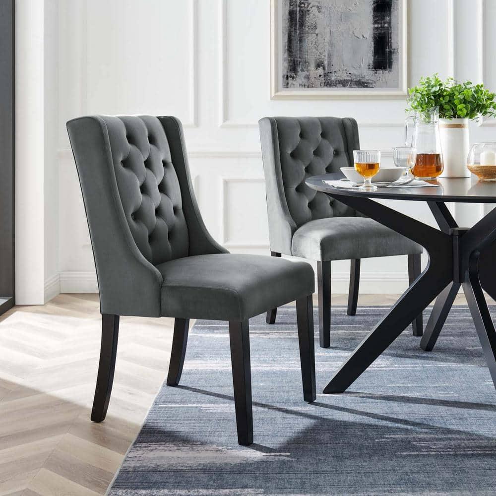 Modway Modway Baronet Performance Velvet Dining Chairs - Set of 2