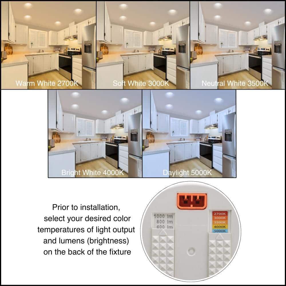 Commercial Electric 4" Lumen/Color Select LED Recessed Downlight Retro Fit Trim