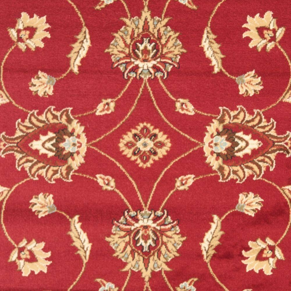 Lyndhurst LNH553 Power Loomed Area Rug - Red/Ivory - 6'7"x6'7" - Safavieh.