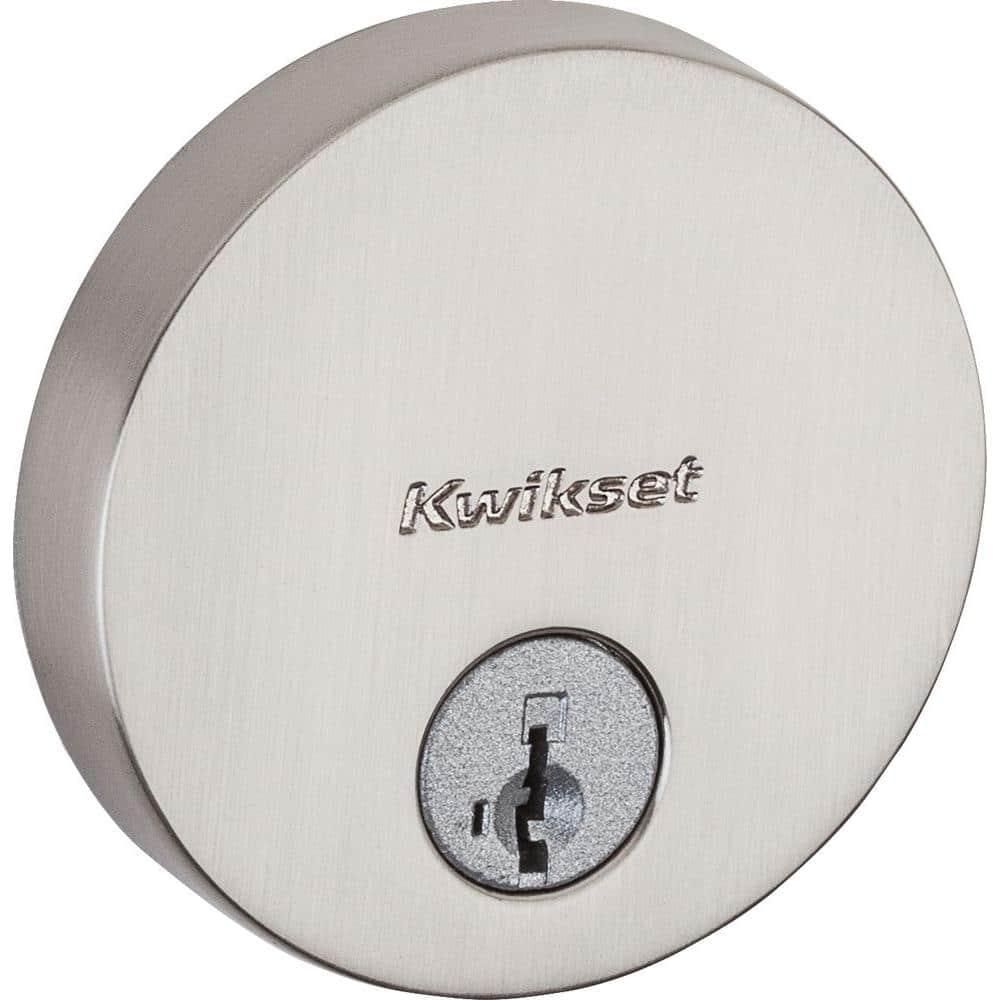 258 Uptown Round Keyed One Side Low Profile Deadbolt featuring SmartKey Security™ in Satin Nickel