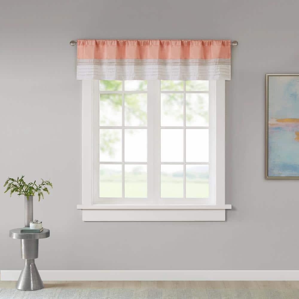 Madison Park Amherst Polyoni Pintuck Single Window Valance